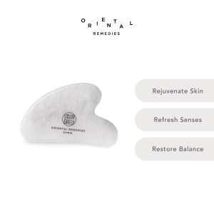 [Oriental Remedies] White Jade Gua Sha – Gentle & Cooling Guasha Tool for Face Lifting & Massage