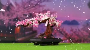 MOC Bonsai Tree Building Blocks Set Four Season Flower Bonsai Potted Plant Home Decoration Brick DIY Botanical Toys Gift