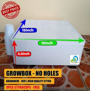 HYDROPONICS GROWBOX - NO HOLES (BrandNew) with 9pcs STYROCUPS
