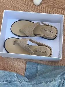 [Free Shipping] Trendy And Unique WomenS Flip-Flops For Summer 2026: Comfortable Lightweight And Featuring A Wedge Heel Design Perfect For A Vacation Look