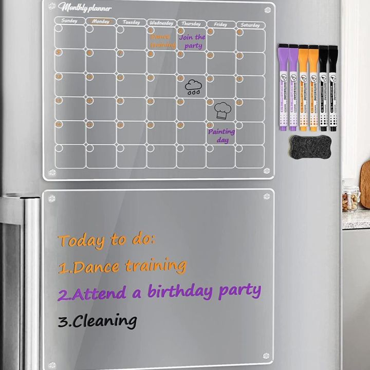 BOLT Monthly Planner Daily Weekly Acrylic Calendar .c Acrylic Board Dry