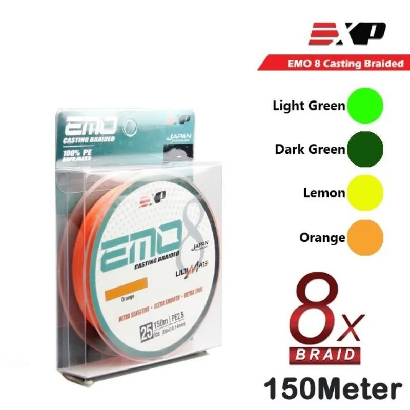EXP EMO 8X Casting Braided Fishing Line 150m 10lbs-50lbs