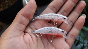 Umpan minnow lure sinking 5gr white pink