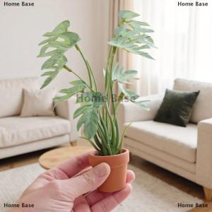 [COD] Home Base บ้านตุ๊กตา1 12จำลองสัตว์ประหลาดพืชสีเขียวกระถางบ้านตุ๊กตาตกแต่งสวนบอนไซจำลองภูมิทัศน์ขนาดเล็ก