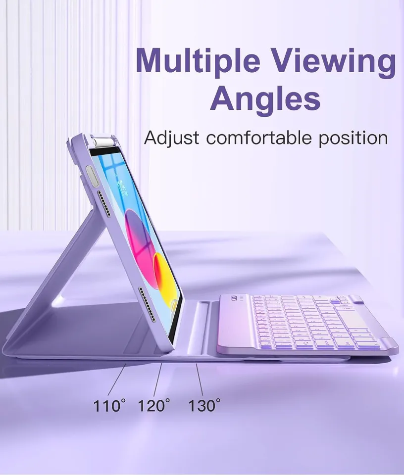MD iPad 10th Generation Case with Keyboard Inch Colors