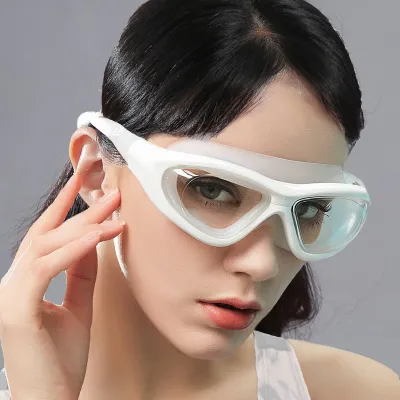 Kính bơi tầm nhìn rộng 180 độ mũ bơi trơn bịt tai kẹp mũi POPO Collection mắt kính chống tia UV chống sương mờ