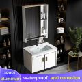 Aluminum Mirror Cabinet Bathroom Cabinet With Mirror Wall Lavatory Sink Complete Set Bathroom Sink Cabinet Wash Basin. 