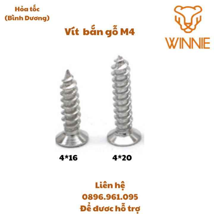 [Combo 20 con] Vít M4 inox 304 - Vít đầu bằng bắɴ gỗ | Lazada.vn