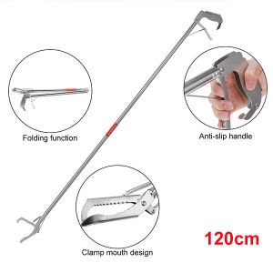 (COD)150cm Snake Tongs Clamp Catcher Stainless Steel Long Handle Snake Catcher Stick Reptile Catcher Stick Snake Handling Tools
