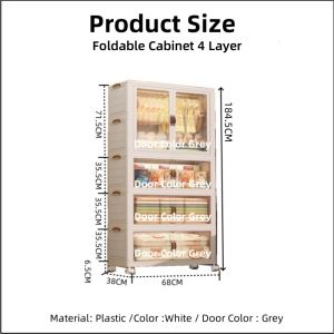 【Woody】Installation-free Storage Cabinet Childrens Wardrobe Home Bedroom