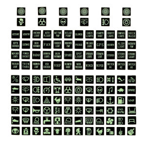 117/132 Sheets Luminous Car Instrument Panel Button Stickers Automobile Rocker Switches Decorative Labels Car Styling Accessories