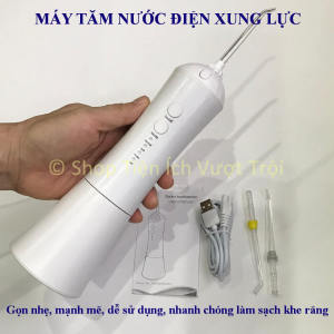 Tăm nước để bàn động cơ điện xung lực mạnh mẽ giúp làm sạch khe răng chống mảng bám phòng ngừa cao răng-Tiện Ích Vượt Trội