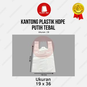 KANTONG PLASTIK / KANTONG KRESEK PLASTIK HD PUTIH DAN MERAH TEBAL UKURAN 15192428