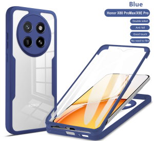 360 Đầy Đủ Vỏ Cho Honor X9E Pro X9EPRO 5G vỏ điện thoại Bao Gồm Tất Cả Bảo Vệ Vỏ Hai Mặt trong suốt chống sốc Cover Quay Lại Cho Honorx9E X9 E Pro