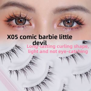 Fish Little Ya X05 Comic Barbie Little Devil Easy to Create Comic Eyelashes Mommy Look False Eyelashes Direct from Manufacturer