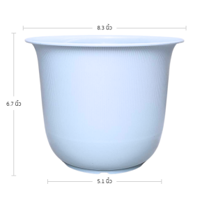 กระถาง กระถางต้นไม้ มินิมอล ถ้วยจีน ขนาด 8 นิ้ว สีฟ้าพาสเทล 10 ใบ ชิ้น อัน