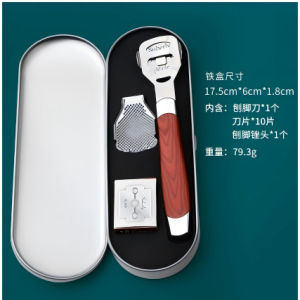 Stainless Steel Pedicure Kit - 10 Blade Hard Skin Remover Set (Metal Tin)