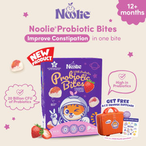 Noolie® Probiotic Bites Improve Constipation for Kids with Real Strawberry