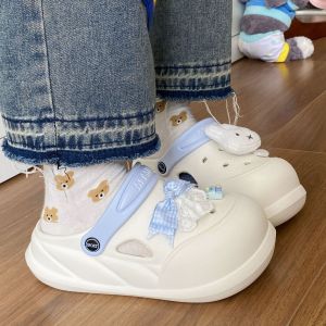 [Free Shipping] Detachable Summer-Style Trendy And Cute Bunny-Ear Sandals For Women Perfect For Outdoor Wear Versatile And Featuring A Non-Slip EVA Thick Sole