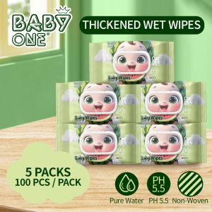 500 PCS Gentle Wipes For Baby Wet Wipes Disposable Hypoallergenic (Non-Alcohol) Strawberry Sccent