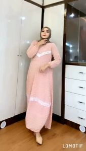 Gamis Ceruty Babydoll Premium Hiasan Renda Cantik