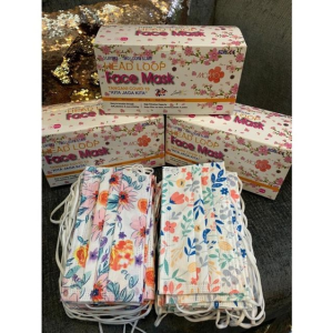 Mix colour 【White & Black HeadLoop Face Mask】3 Ply Mask Tudung & Hijab Head Loop 3Ply BLACK DENIM GREY BLUE KHAKI HIJAB