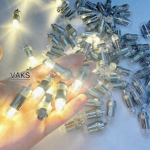 Combo 10 Đèn LED mini CHỐNG THẤM NƯỚC có móc treo màu VÀNG NHẠT ko chớp - lý tưởng trang trí cho các bữa tiệc