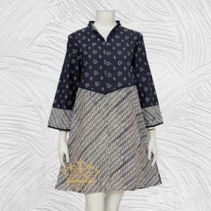 dress batik katun tunik batik cap baju wanita modern Betty 32
