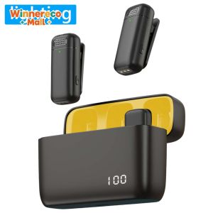 Wireless Collar Microphone with Noise Cancelling and Digital Display for Karaoke and Stage Performances Rechargeable Case