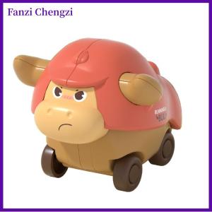 Fanzi Press To Go Car Toys For Toddlers Baby Mini Animal Race Cars Infant Play Vehicle Push Go Friction Bull Toys For 18 24 Month