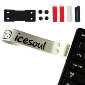 คีย์บอร์ดแบบถักมีสไตล์สายรัดข้อมือคีย์บอร์ดโพลีเอสเตอร์ทนทานนุ่มมีสายคล้องสำหรับอุปกรณ์คอมพิวเตอร์