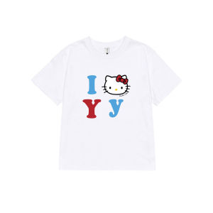Áo thun baby tee mặt mèo đáng yểu ABD1385 Miucho cổ tròn form rộng in mix