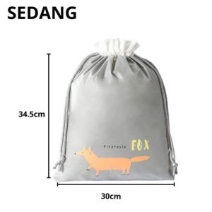 Gratis Ongkir - Pouch Travel Karakter Hewan Serbaguna / Tas Serut String Bag Waterproof