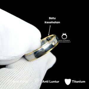 Cincin Batu Hematite Magnet Pria Wanita