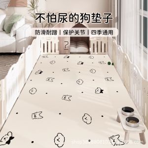 แผ่นรองพื้นสัตว์เลี้ยง กันน้ำ กันกลิ่น พรม PVC ดีไซน์น่ารัก สำหรับแมว-สุนัข ทำความสะอาดง่าย