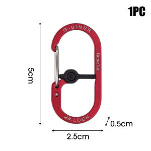 Backpack Carabiner with Lock Anti-Theft Keychain Outdoor Camping Hiking Aluminum Alloy Snap Clip Hook DIY Quick Hanging Buckle Climbing Tool