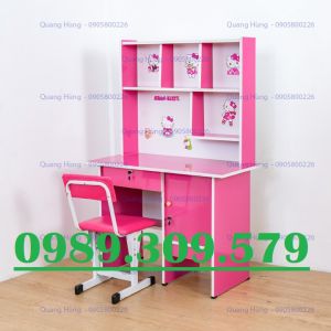 BÀN HỌC SINH MÀU HỒNG CAO CẤP VÁN ÉP CHẮC CHẮN MẪU MÃ ĐA DẠNG