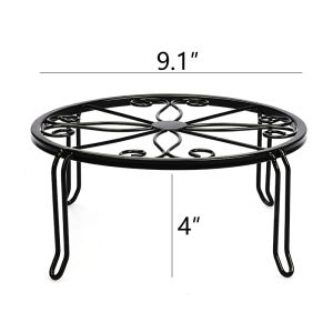 2 Tier Metal Plant Stand Indoor Outdoor Flower Pot Holder Iron Shelf for Living Room Weddings Support Metal Plant Rack