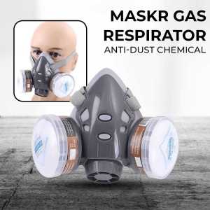 BARU TaffGUARD Masker Gas Kimia Beracun Respirator Full Face with Activated Carbon Filter - SF01