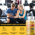 Mulittea Vitamin D3 with vitamin K2(mk7) Softgel Capsules for Boosting Calcium Absorption, Bone &joint Health, Increase Immunity 120pcs Vitamin D3+K2 Kapsul untuk Meningkatkan Penyerapan Kalsium, Kesehatan Tulang & Sendi, Meningkatkan Kekebalan Tubuh. 