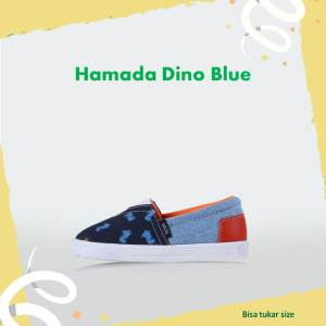 SEPATU ANAK DECKS KIDS HAMADA DINO BLUE SIZE 22-31