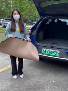 kkmf Custom Fit Suede Trunk Mat for BYD Song PLUS DM-i Rear Cargo Liner Car Interior Modification Car Mat Accessories Cargo Liner 9H4B3