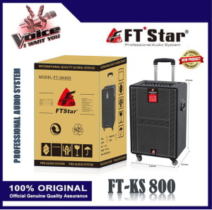 TROLLEY SPEAKER "8" FT STAR FT-SK800 PRO AUDIO SYSTEM/BLUETOOTH/RECHARGEABLE SPEAKER