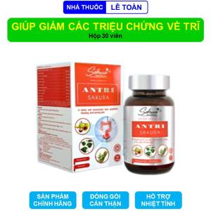 Viên uống An Trĩ Sakura hỗ trợ giảm các triệu chứng do trĩ gây ra - Hộp 30 viên
