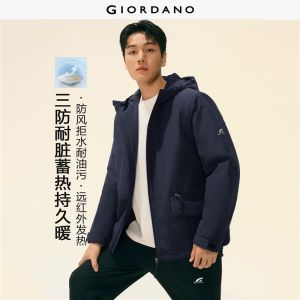 Giordano Men G-MOTION triple-protection hooded padded jacket Free Shipping 01076684