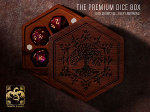 The World Tree Dice Box | Premium DnD Dice Box | D&D Dice Box | Dice Vault | Dice Storage Tray for MTG RPG Gaming