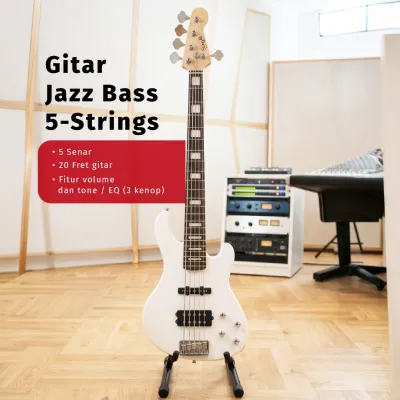 Gitar Bass Elektrik Model Jazz Bass 5-Strings Stinger SJB-750 Guitar Listrik