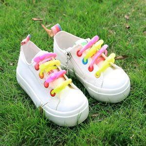 Silicone Elastic Shoelaces 14pcs/set Double Hole for Kids, Adults, Men, Women Shoe Accessories Laces Lazy Shoelaces for All Kinds of Sneakers Shoe Accessories