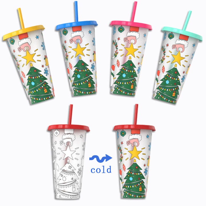 Colorchanging Cup Safe Foodgrade Cup Magical Color Changing Christmas