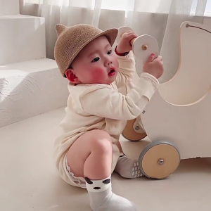 Infant Cartoon Floor Socks Nonslip Rubber Grip Cotton Socks Stretchy Floor Socks Prewalker Shoes 0-5Y Baby Accessory